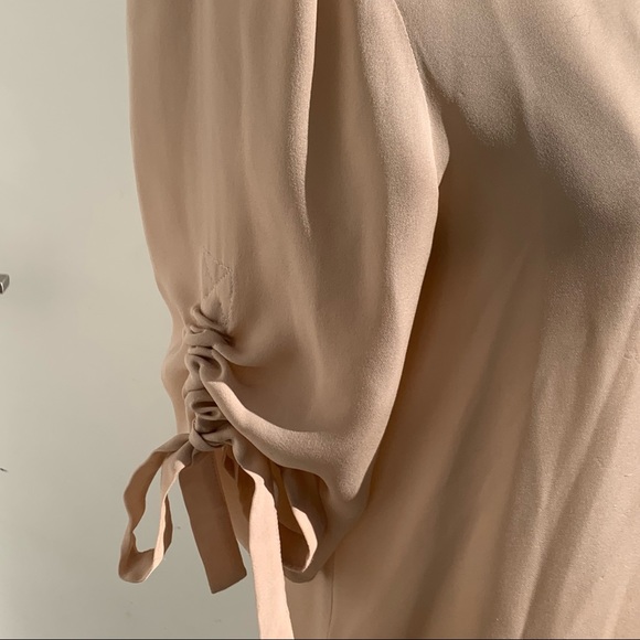 L’AGENCE Silk Button Down Blouse Drawstring Ruching  Size Small - Picture 3 of 9